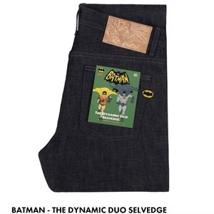 Rare Naked & Famous Super Guy Batman Jeans
